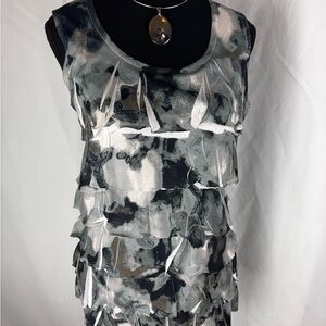 Chico's Black and White Sleeveless Top